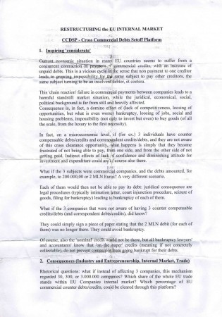 A copy of the first draft of the Inspiring Considerata